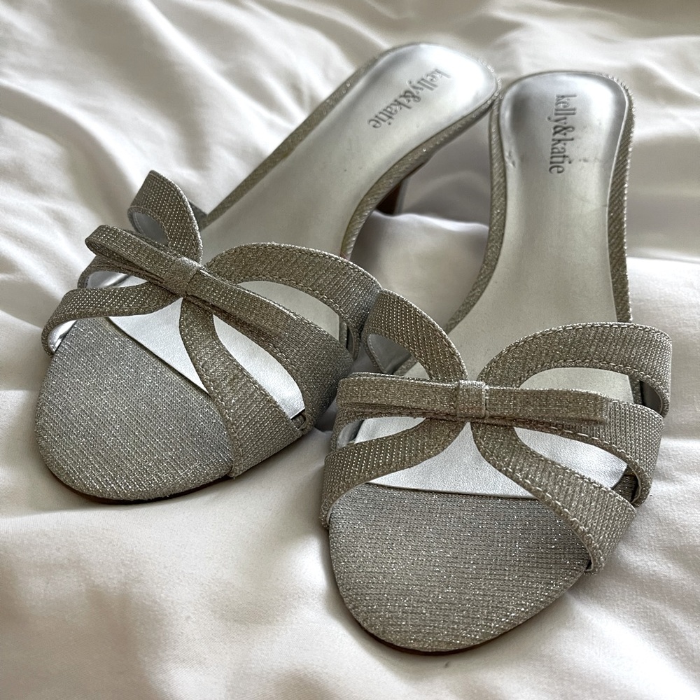 Sparkly Silver Heels